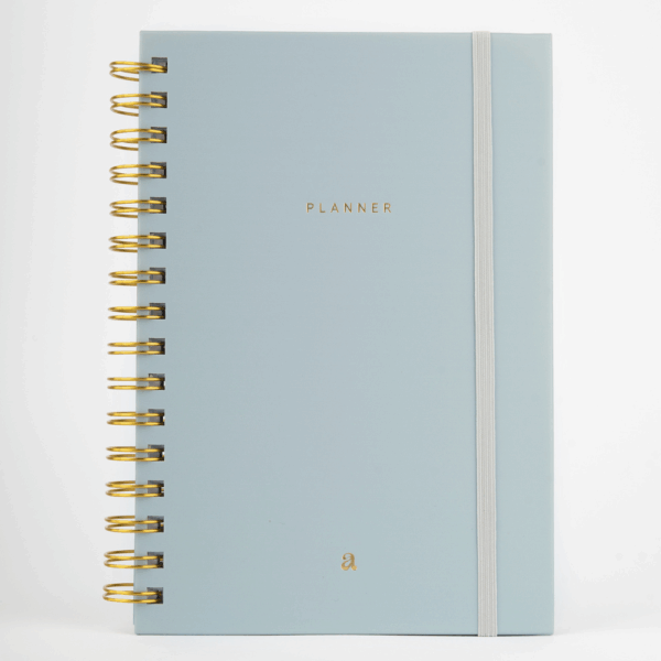 Tedenski planer s spiralo - moder