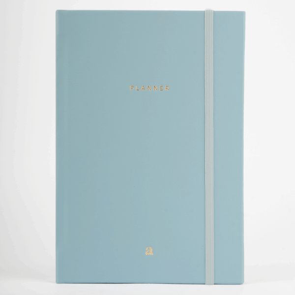 Tedenski planer s trdo vezavo - moder