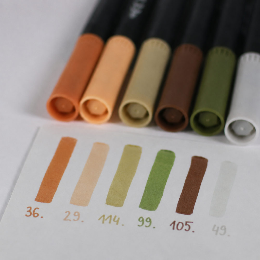 Markers - Earthy Set 2 (6pcs) - slika 3